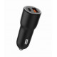 Car Charger USB-A/USB/C 38W PD black