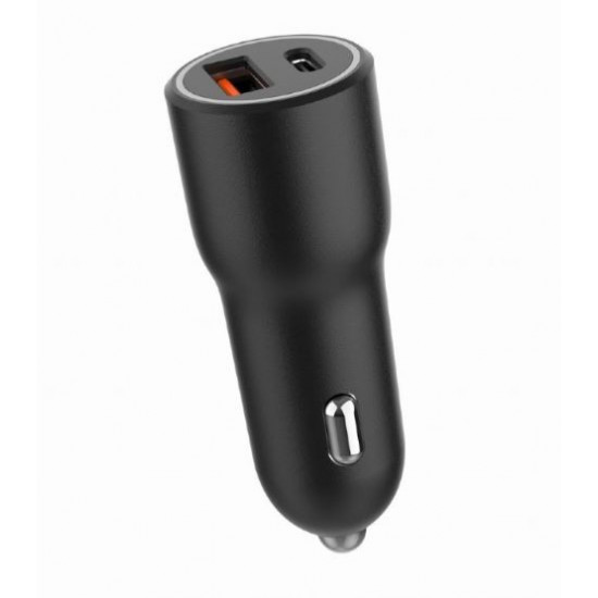 Car Charger USB-A/USB/C 38W PD black