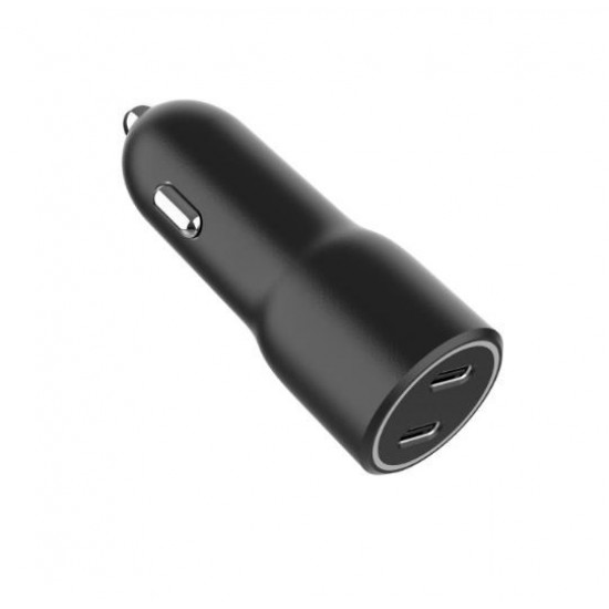 Car Charger 2xUSB-C PD 40W black