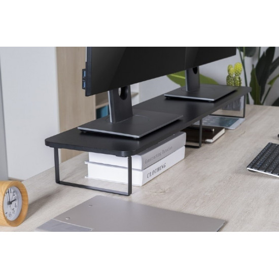 Monitor stand for 2 screens rectangle black