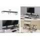 Monitor stand for 2 screens rectangle black