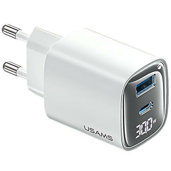 Charging 30W GaN LED USB+USB-C CC229 white