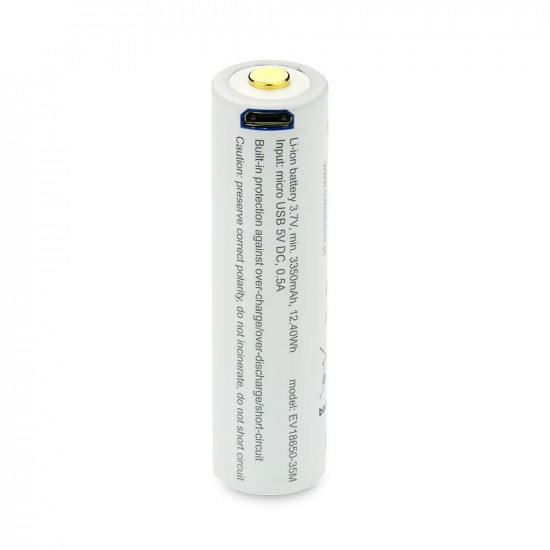 Rechargeble battery 18650 3,7V Li-ion 3500 mAh micro USB