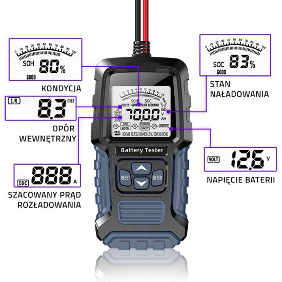 LCD digital battery tester,12V,24V