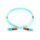 Patch cord FO LC/LC, dplx, MM 50/125, OM3, LSOH, 1m, turquoise