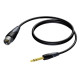 XLR MALE - 6,3 MM JACK MALE STEREO 1,5 M