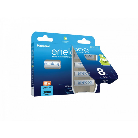 Eneloop Aku. AA 2000 mAh 8 pcs BK-3MCDE/8BE