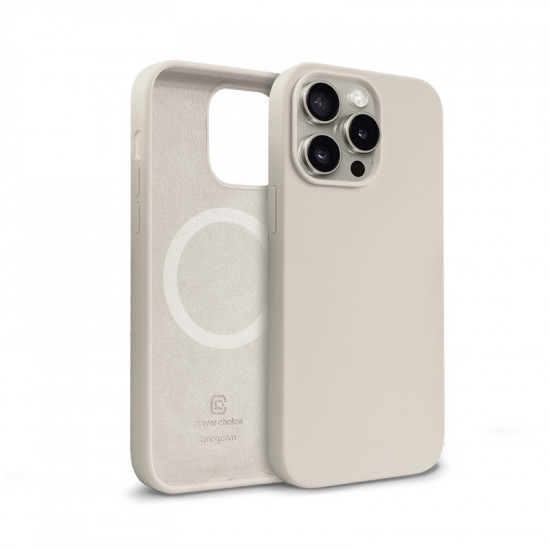 Case iPhone 15 Pro Max MagSafe stone beige