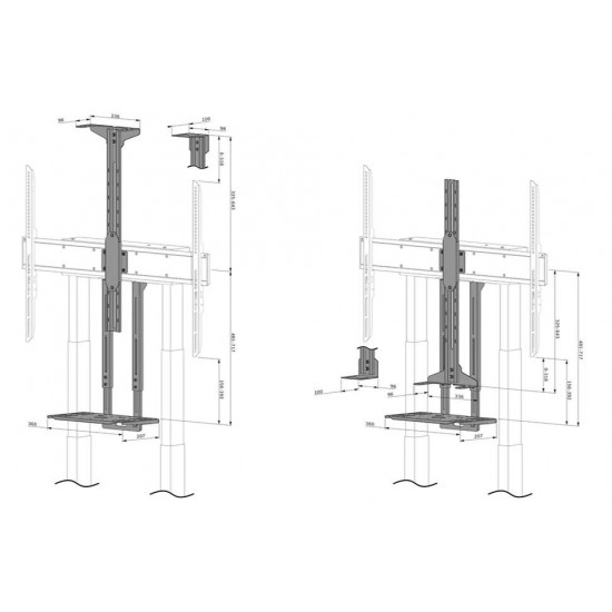 Videobar & multimedia holder AFL-875BL1