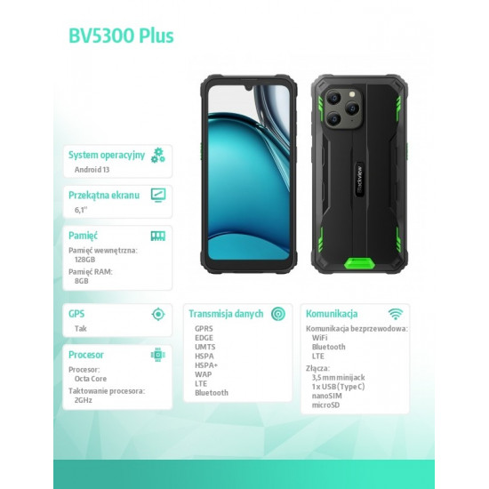 Smartphone BV5300 Plus 8/128 green