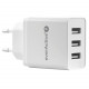 PHONE CHARGER 3X USB 3, 4A WHITE