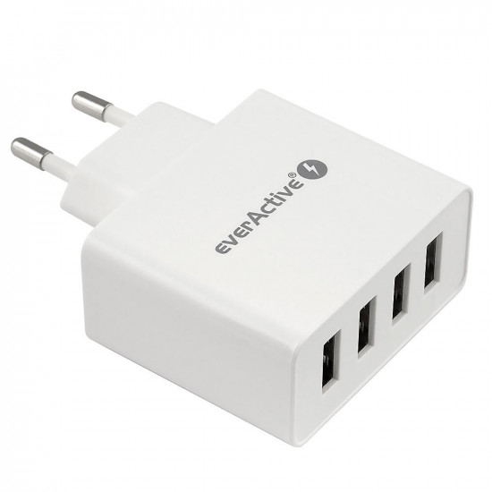 PHONE CHARGER 4X USB 5A WHITE