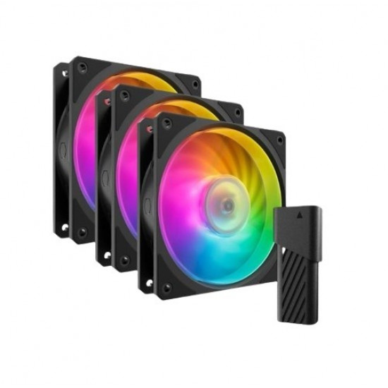 Fans set Mobius 120P ARGB 3-pack black