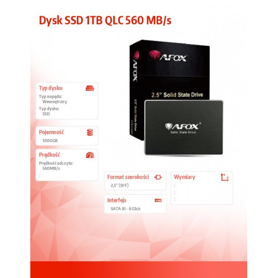 SSD drive 1TB QLC 560 MB/s