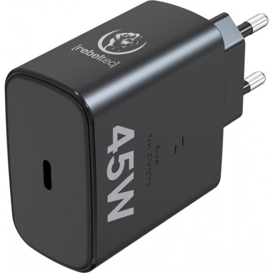 Fast charger PD45W USB-C for notebooks, phones,