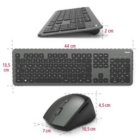 Wireless keyboard kit KMW-700 black