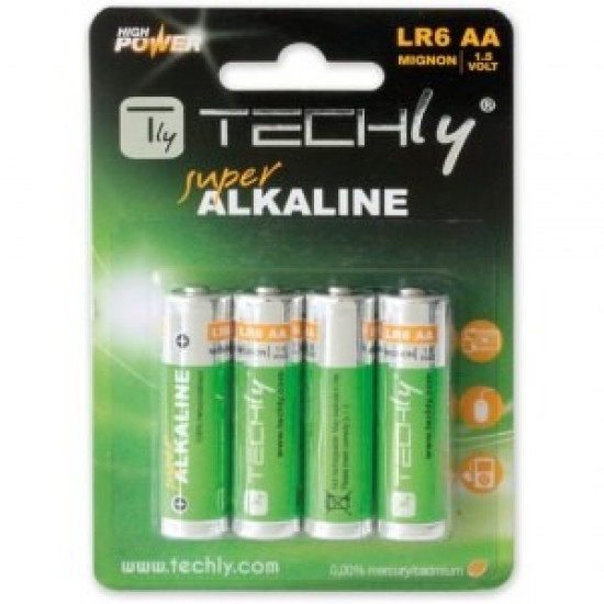 Alkaline batteries LR06 AA 4pcs, (IBT-LR06T4B)