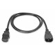 Power Cord extension Type IEC C14/IEC C13 M/F black 1,8m