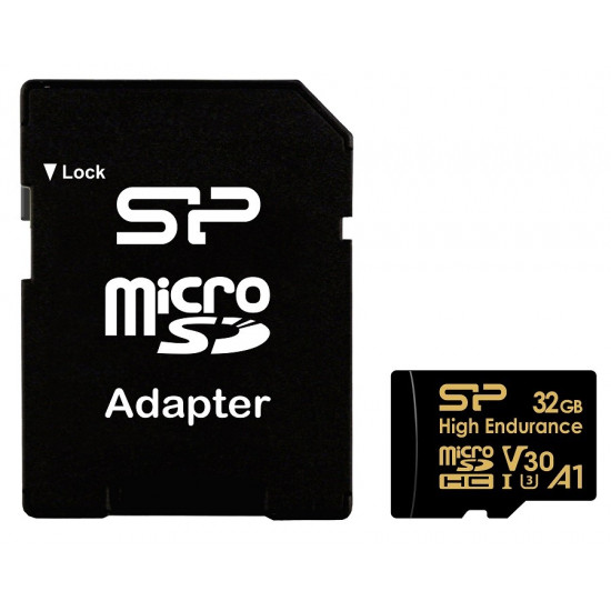 Memory card microSDHC High Endurance 32GB V30 UHS-1 U3 A1 24/7 + ADAPTER microSD-SD