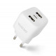 Charger GaN 32W 2xUSB-A 1xUSB-C white