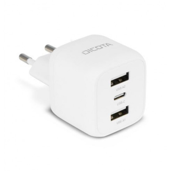 Charger GaN 32W 2xUSB-A 1xUSB-C white