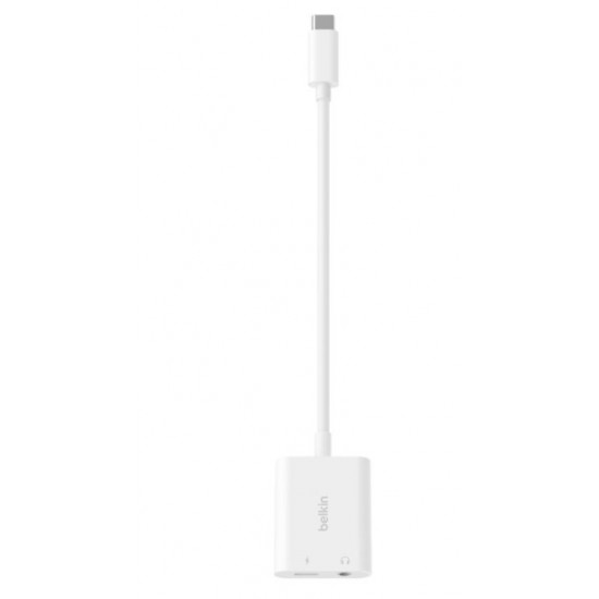 USB-C to 3.5 MM AUDIO Adapter + USB-C white cable