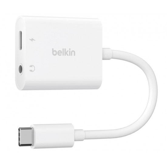 USB-C to 3.5 MM AUDIO Adapter + USB-C white cable