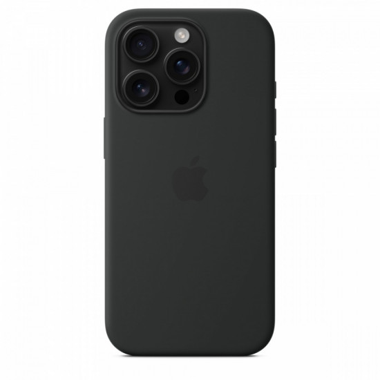 Silicone case with MagSafe for iPhone 16 Pro - Black