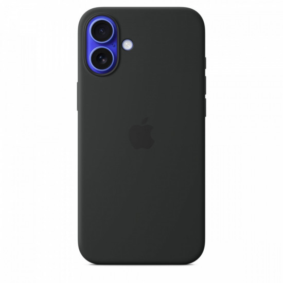 Silicone case with MagSafe for iPhone 16 Plus - black