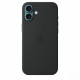 Silicone case with MagSafe for iPhone 16 Plus - black