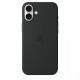 Silicone case with MagSafe for iPhone 16 Plus - black