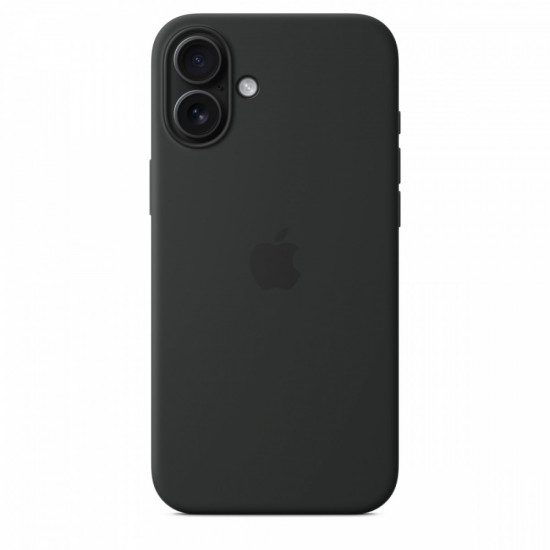 Silicone case with MagSafe for iPhone 16 Plus - black