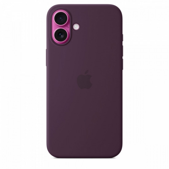 Silicone case with MagSafe for iPhone 16 Plus - plum