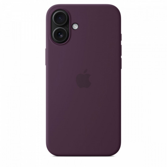 Silicone case with MagSafe for iPhone 16 Plus - plum