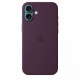 Silicone case with MagSafe for iPhone 16 Plus - plum