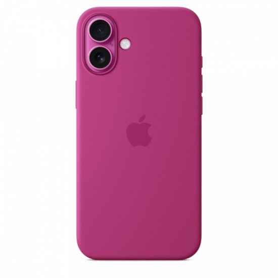 Silicone case with MagSafe for iPhone 16 Plus - fuchsia