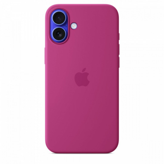 Silicone case with MagSafe for iPhone 16 Plus - fuchsia