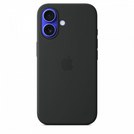 Silicone case with MagSafe for iPhone 16 - black