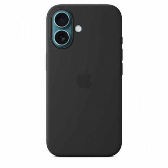 Silicone case with MagSafe for iPhone 16 - black