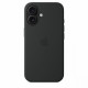 Silicone case with MagSafe for iPhone 16 - black