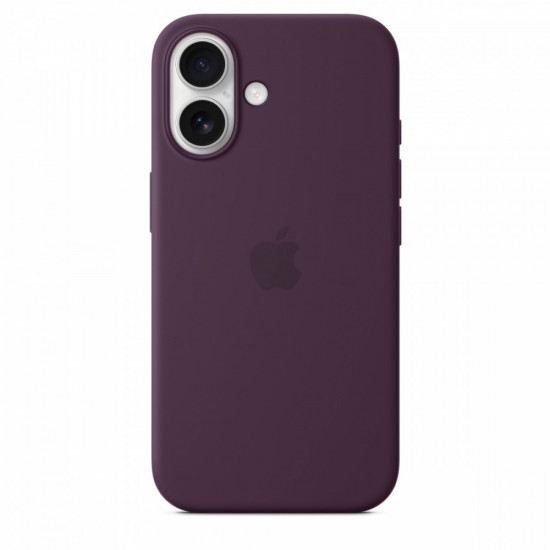 Silicone case with MagSafe for iPhone 16 - plum