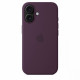 Silicone case with MagSafe for iPhone 16 - plum