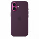 Silicone case with MagSafe for iPhone 16 - plum