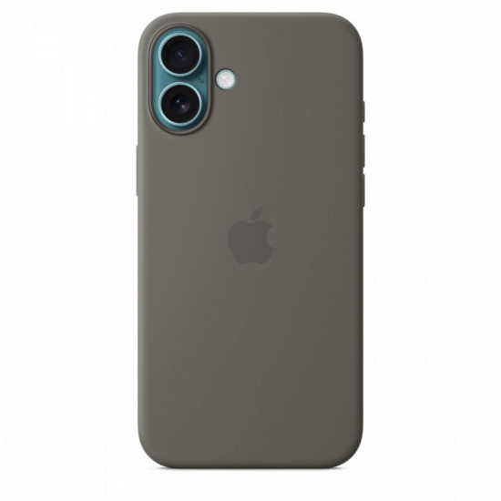 Silicone case with MagSafe for iPhone 16 Plus - stone gray