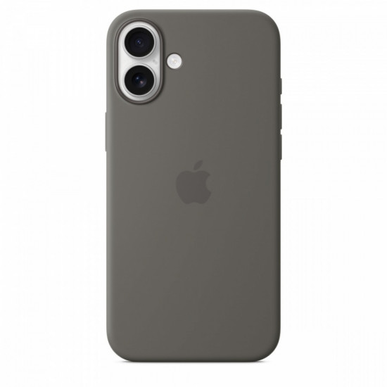 Silicone case with MagSafe for iPhone 16 Plus - stone gray