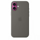 Silicone case with MagSafe for iPhone 16 Plus - stone gray