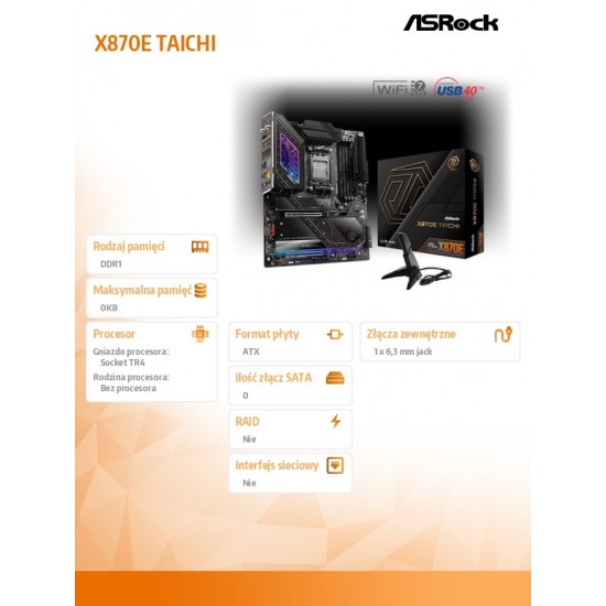 X870E TAICHI AM5 4DDR5 M.2 EATX