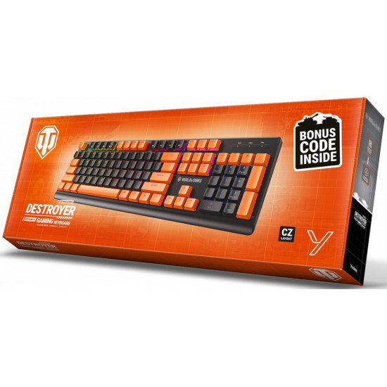 Mechanical keyboard for gamers DESTROYER WT300 illuminated - limited edition WORLD OF TANKS