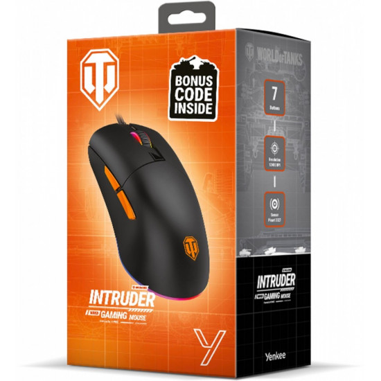 Wired gaming mouse INDRUDER WT200 sensor Pixart 3327 ultralight - limited edition WORLD OF TANKS