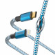 Cable USB reflective c-ltg blue